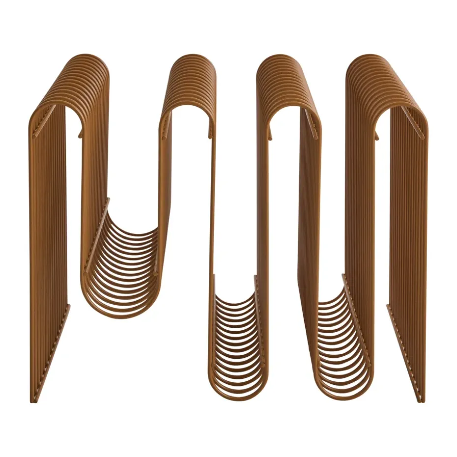 Curva newspaper stand, Amber