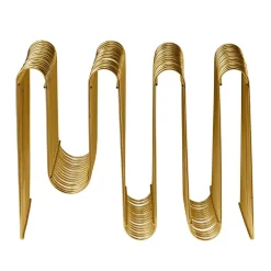 Curva newspaper stand, brass