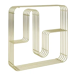 Curva wall shelf square, Gold