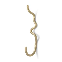Curvature hook single, brass