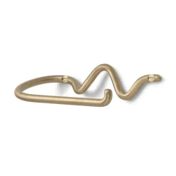 Curvature toilet paper holder, brass
