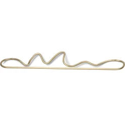 Curvature towel hanger, brass