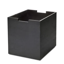 Cutter storage box large, black-lacquered oak