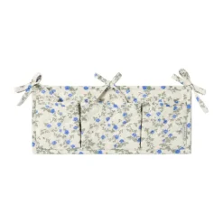 Dainty satin quilted bed pocket, 18x43 cm