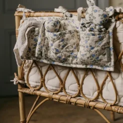 Dainty satin quilted bed pocket, 18x43 cm