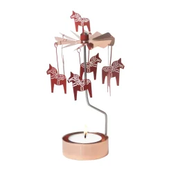 Dala horse angel chimes, Copper-red