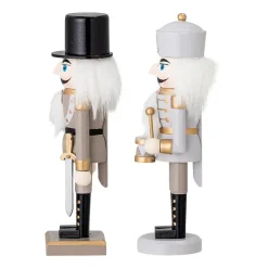 Darren nut cracker decoration 20.5 cm 2 pieces, Gold
