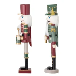 Darren nut cracker decoration 38 cm 2 pieces, Green