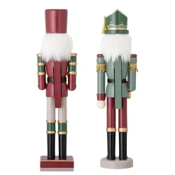Darren nut cracker decoration 38 cm 2 pieces, Green