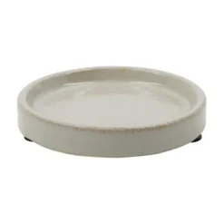 Datura soap dish Ø12.5 cm, Shellish grey