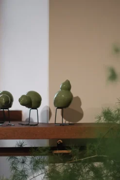 DBKD Swedish Birds Easter decoration 2-pack, Shiny green