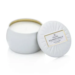 Decorative tin candle 25 hours, Bourbon Vanille