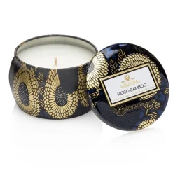 Decorative tin candle 25 hours, Moso Banboo