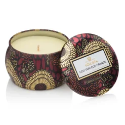 Decorative tin candle 25 hours, Goji & Tarocco Orange