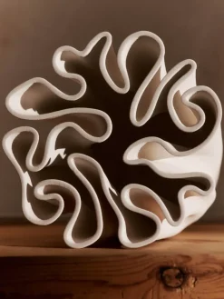 Dedali vase 18 cm, Off-white