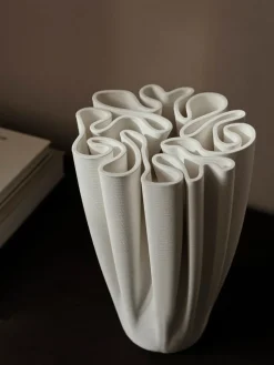 Dedali vase 25 cm, Off-white