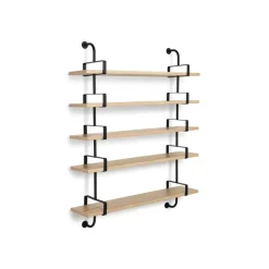 Demon wall shelf 5 plan, Oak, 155 cm