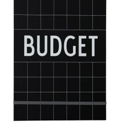 Design Letters budget book, Black