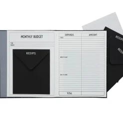 Design Letters budget book, Black
