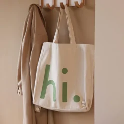 Design Letters hi. bag, Green-pink