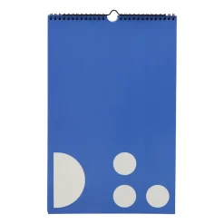 Design Letters monthly calendar, Cobalt blue