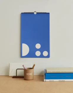 Design Letters monthly calendar, Cobalt blue