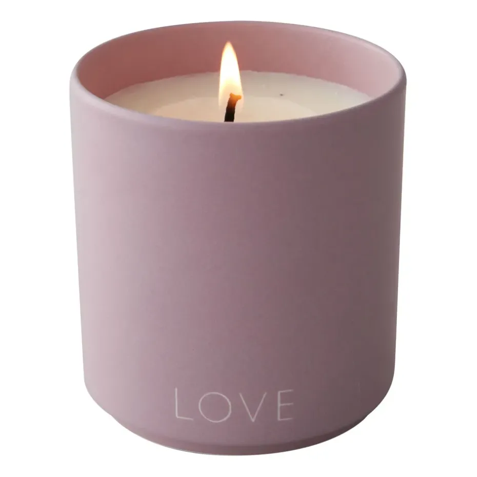 Design Letters scented cande Ø8 cm, Love-lavender