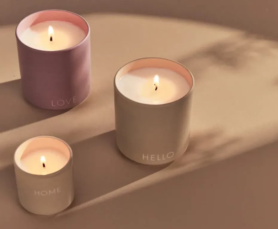 Design Letters scented cande Ø8 cm, Love-lavender