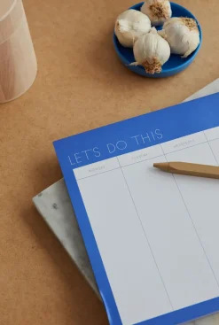 Design Letters weekly planner paper, Cobalt blue