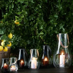 Design with Light candle holder smoke, 16 cm