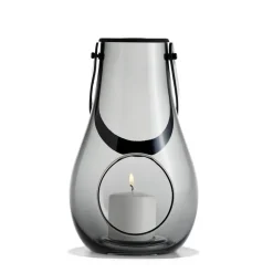 Design with Light candle holder smoke, 25 cm