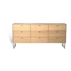 Deus chest of drawers 9 drawers, White pigmented matte lacquered oak