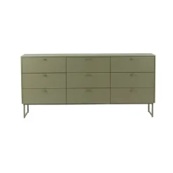 Deus chest of drawers 9 drawers, Olive grey