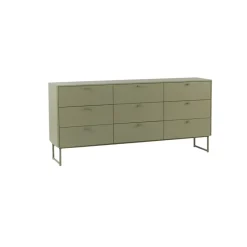 Deus chest of drawers 9 drawers, Olive grey