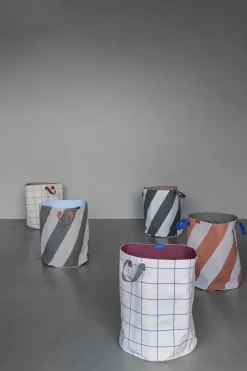 Diagonal laundry basket Ø40x50 cm, Brick-sand