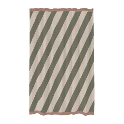 Diagonal shower curtain 150x200 cm, Dark olive