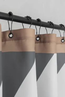 Diagonal shower curtain 150x200 cm, Dark grey