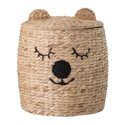 Dolma storage basket with lid Ø42x50 cm, Nature