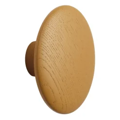 Dots wood hook burnt orange, Ø13 cm