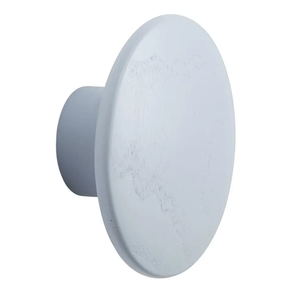 Dots wood hook light blue, Ø6.5 cm