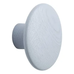 Dots wood hook light blue, Ø9 cm
