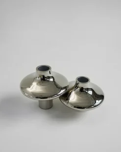 Doublet no. 01 small candlestick, Chrome