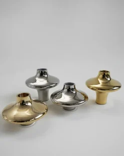 Doublet no. 01 small candlestick, Chrome
