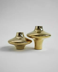 Doublet no. 01 small candlestick, Brass
