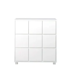 Dresser 1, White, 3 small and 2 large drawers, short legs