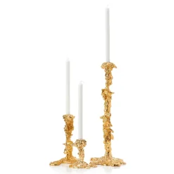 Drip candlestick 14 cm, Gold