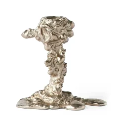 Drip candlestick 14 cm, Silver
