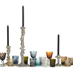 Drip candlestick 14 cm, Silver