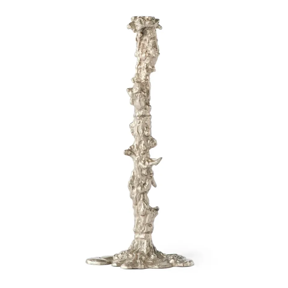 Drip candlestick XXL 50 cm, Silver
