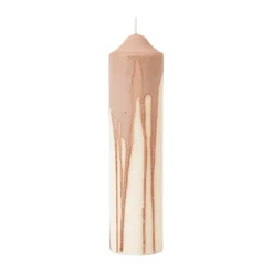 Drip pillar candle, Beige, 20 cm